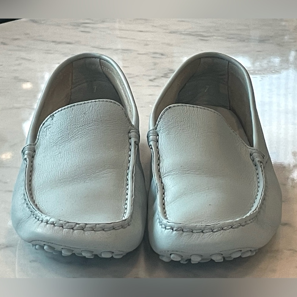 🚫SOLD🚫 Tod's Leather Driving Loafer, plain front, light blue, redyed, sz7 - Picture 13 of 15